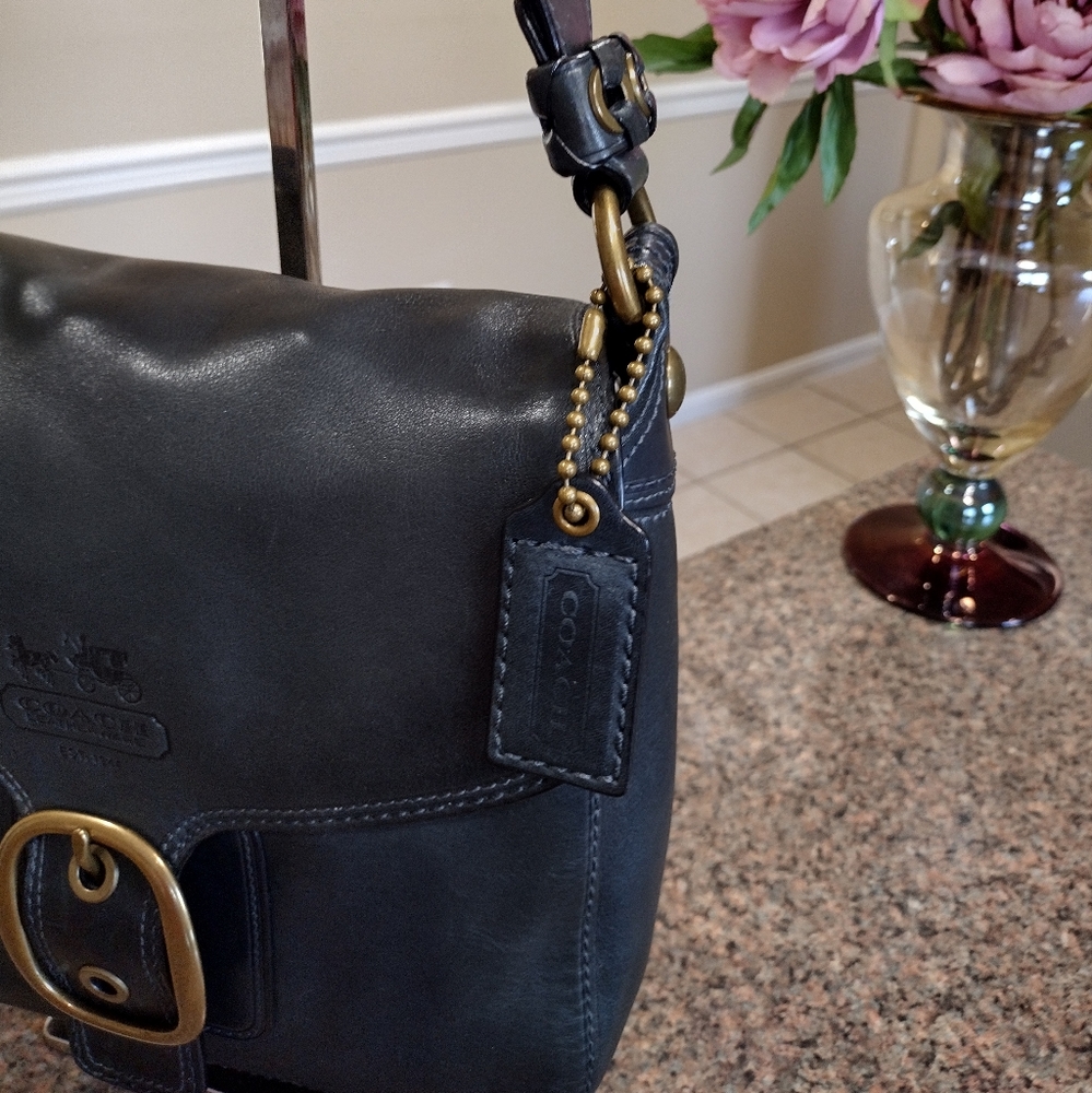 Coach Blue Legacy Tattersall Bleeker Large Flawp - Picture 9 of 17